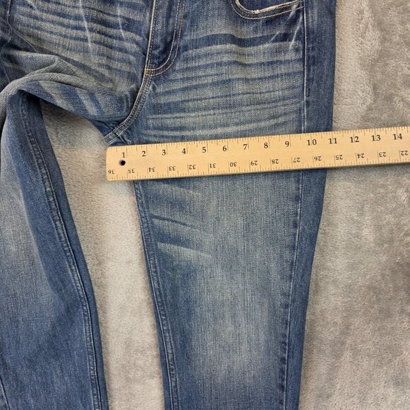 Hollister Jeans Womens 1 25 Blue Medium Wash Boyfriend Distressed Denim Pants - Picture 6 of 10